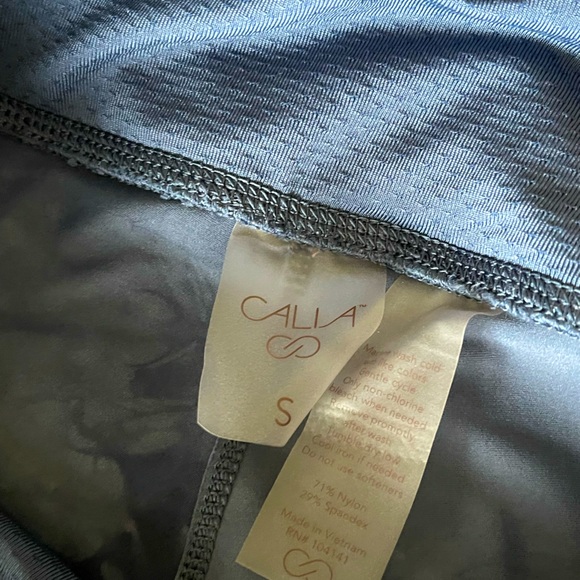 CALIA Women's Energize 7/8 Legging Size: Small color: Navy Tie Dye - Picture 5 of 5